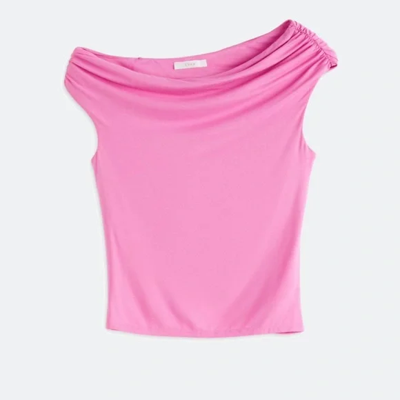 Pink Knit Off-Shoulder Top - Picture 2 of 2